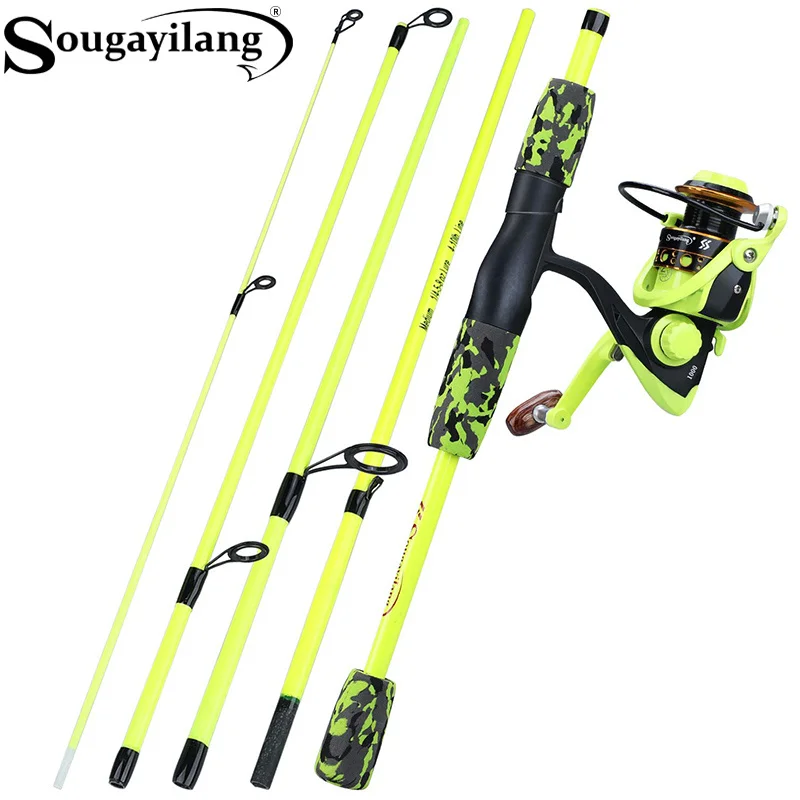 Conventional Reel - Sougayilang Portable 5 Section Red/yellow Fishing