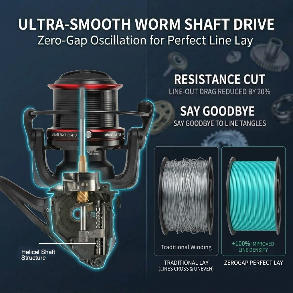 CAZULO Long Cast Spinning Reel - Reel Drag Knob 评论和价格