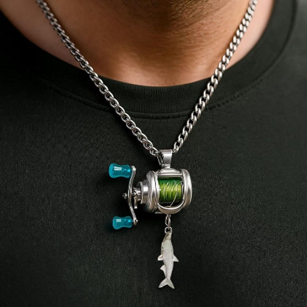 Mini Fishing Reel Necklace Fis - Reel Bag 评论和价格