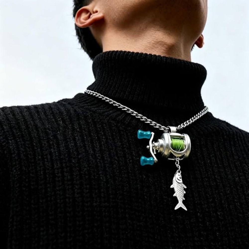 Mini Fishing Reel Necklace Fis - Reel Bag 评论和价格