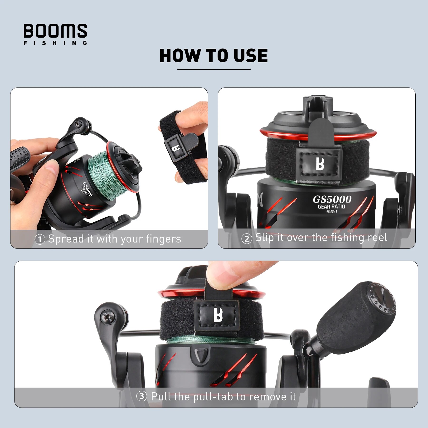 Booms Fishing SB1 4Pcs Spinnin - Reel Cover 评论和价格